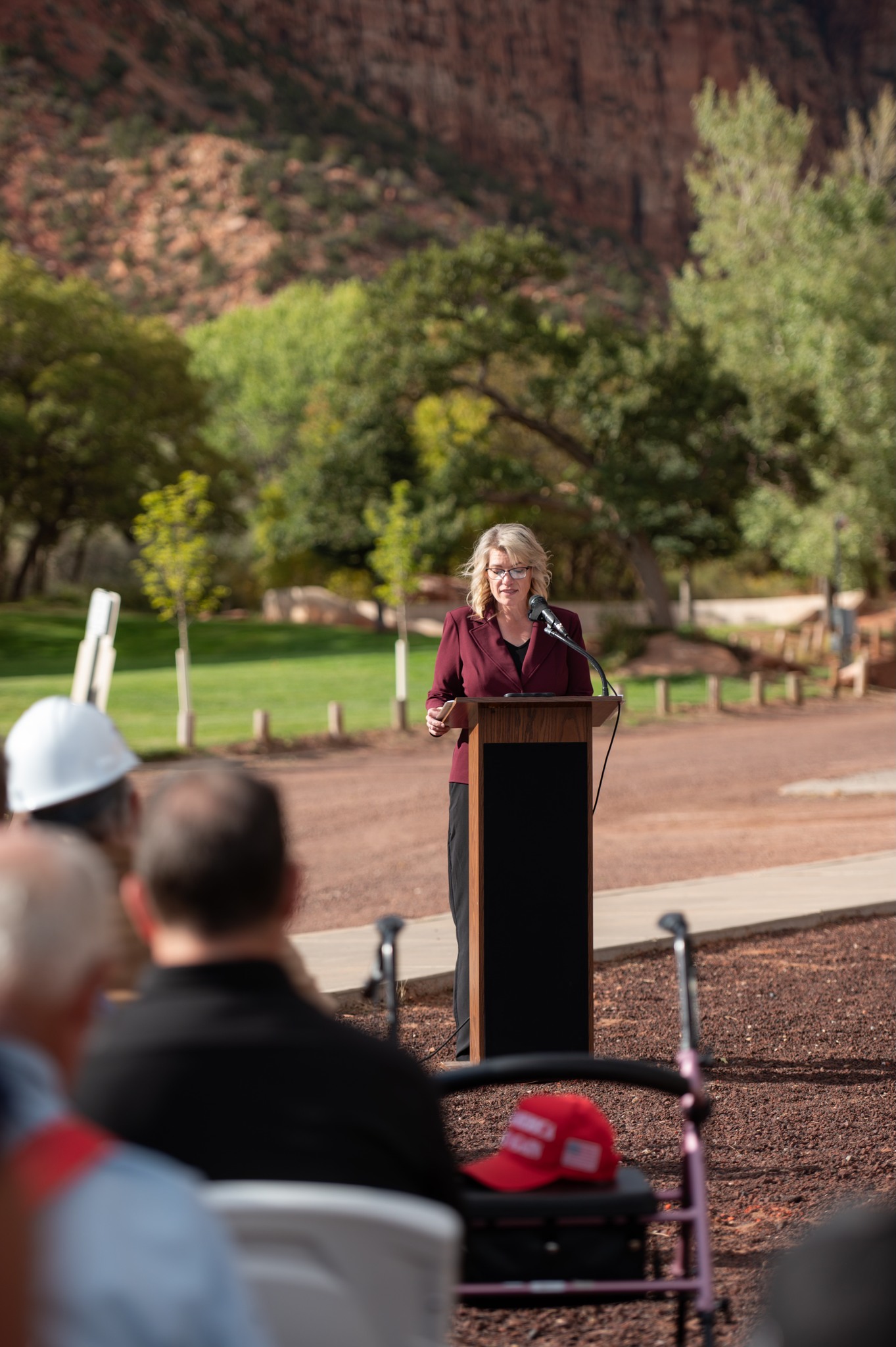 Community leaders with shovels at the Maxwell Park groundbreaking